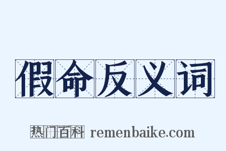 假命反义词是什么意思的图片